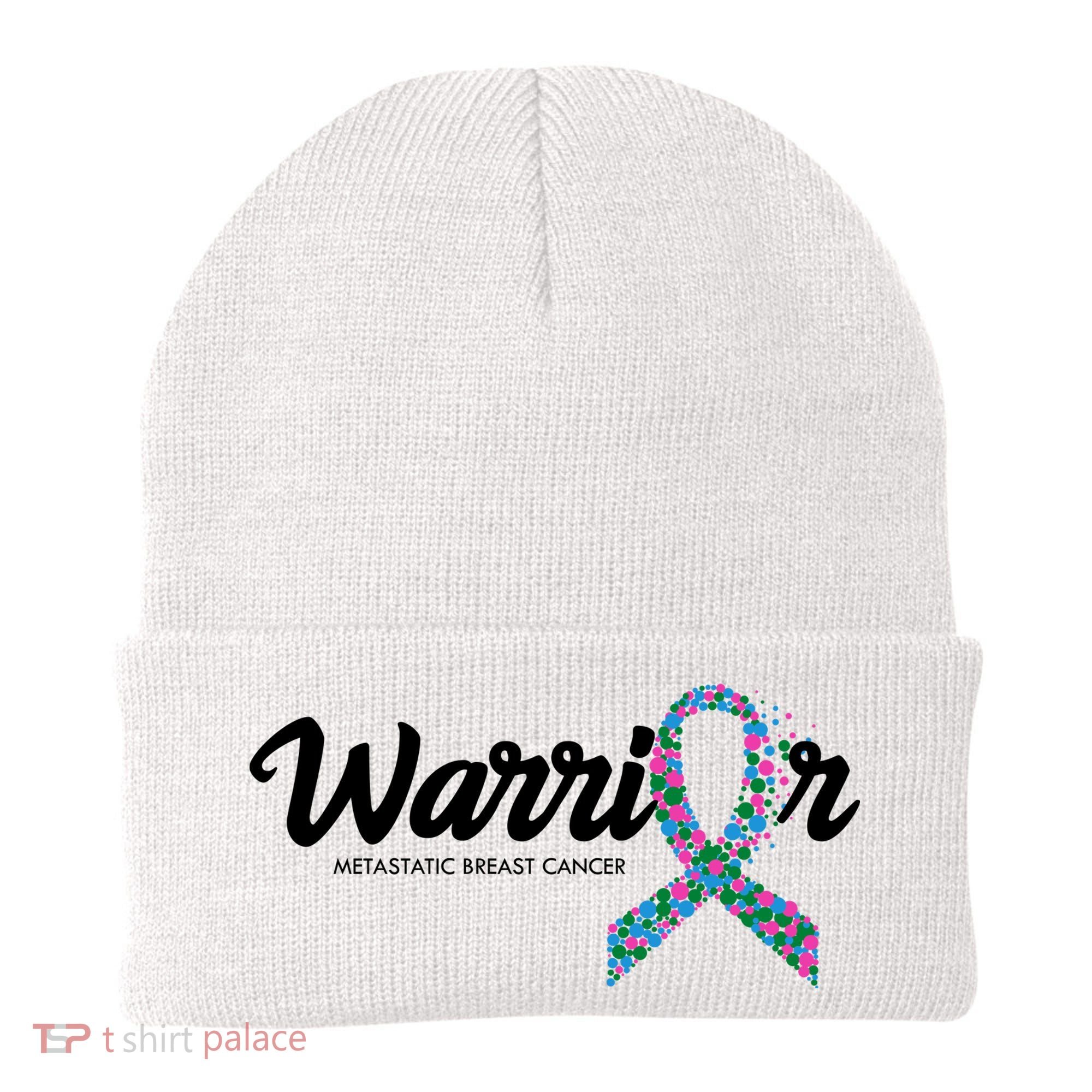 Warrior Metastatic Breast Cancer Awareness Beanie