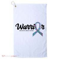 Warrior Metastatic Breast Cancer Awareness Golf Towel thumb 0