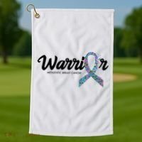 Warrior Metastatic Breast Cancer Awareness Golf Towel thumb 1