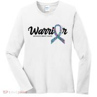 Warrior Metastatic Breast Cancer Awareness Women's Long Sleeve Shirt thumb 0