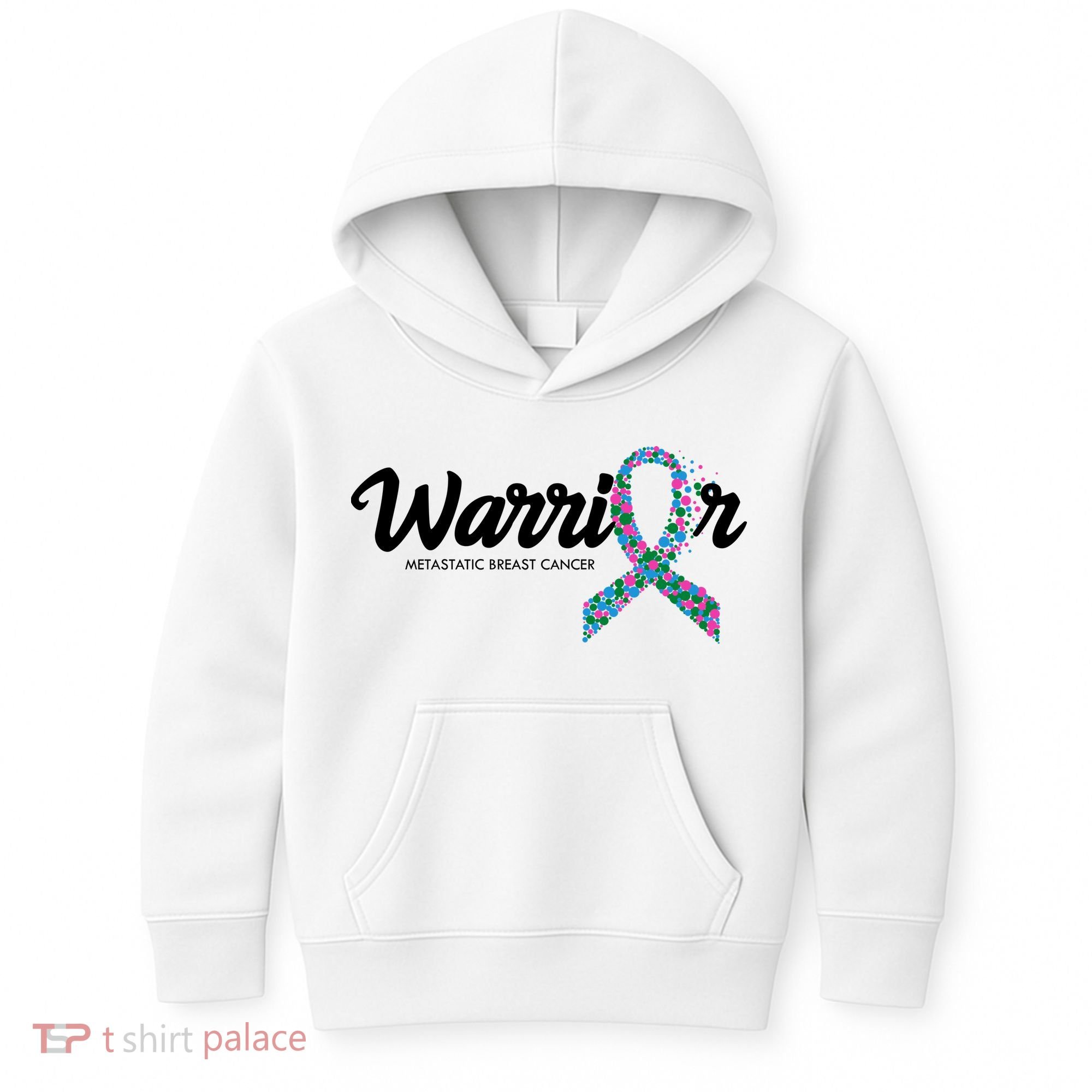Warrior Metastatic Breast Cancer Awareness Kids Hoodie
