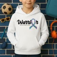 Warrior Metastatic Breast Cancer Awareness Kids Hoodie thumb 2