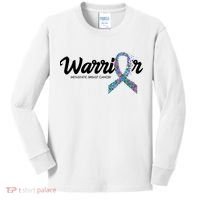 Warrior Metastatic Breast Cancer Awareness Kids Long Sleeve Shirt thumb 0