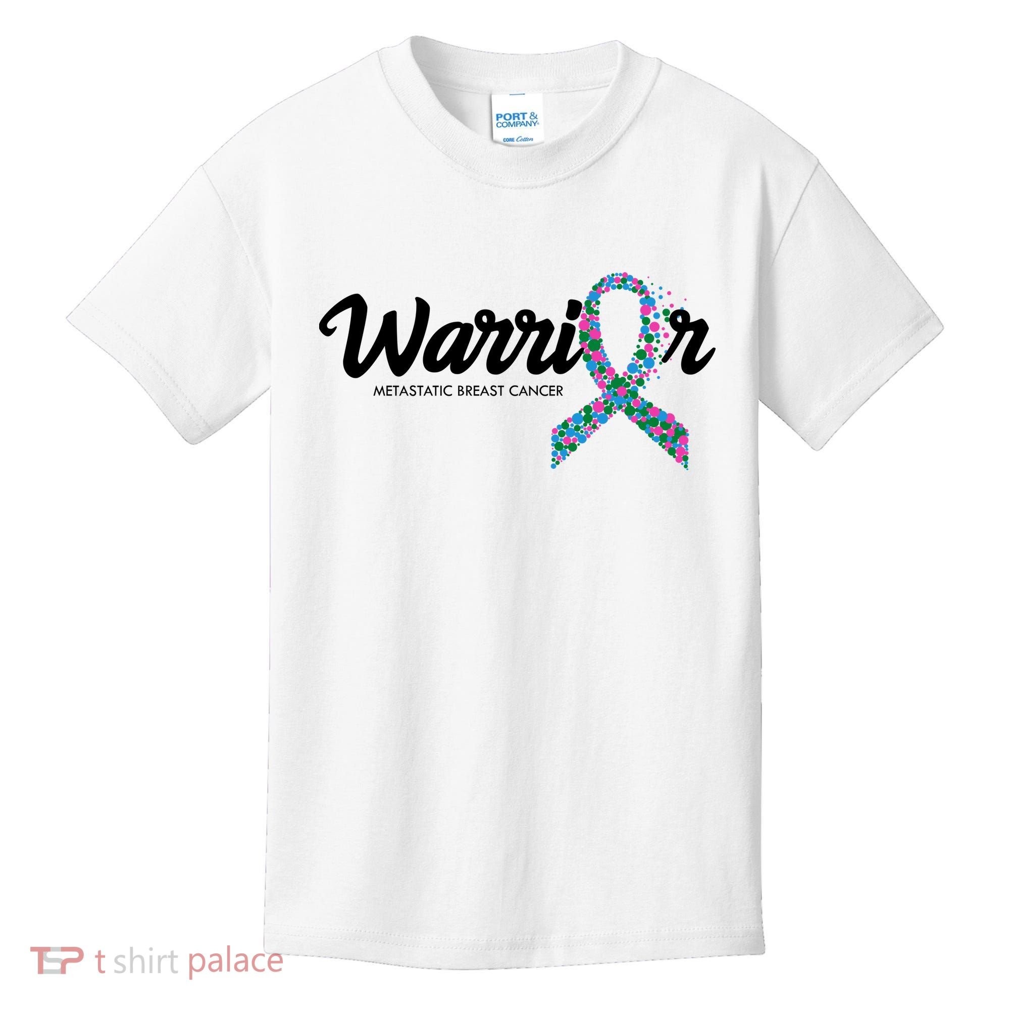 Warrior Metastatic Breast Cancer Awareness Kids T-Shirt
