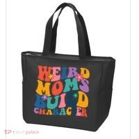 Weird Moms Build Character Funny Retro Tote Bag thumb 3