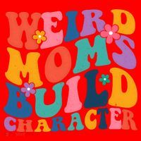 Weird Moms Build Character Funny Retro Santa Hat thumb 1