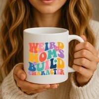 Weird Moms Build Character Funny Retro Coffee Mug thumb 3