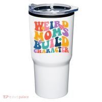 Weird Moms Build Character Funny Retro Tumbler thumb 0