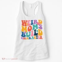 Weird Moms Build Character Funny Retro Women's Tank Top thumb 0