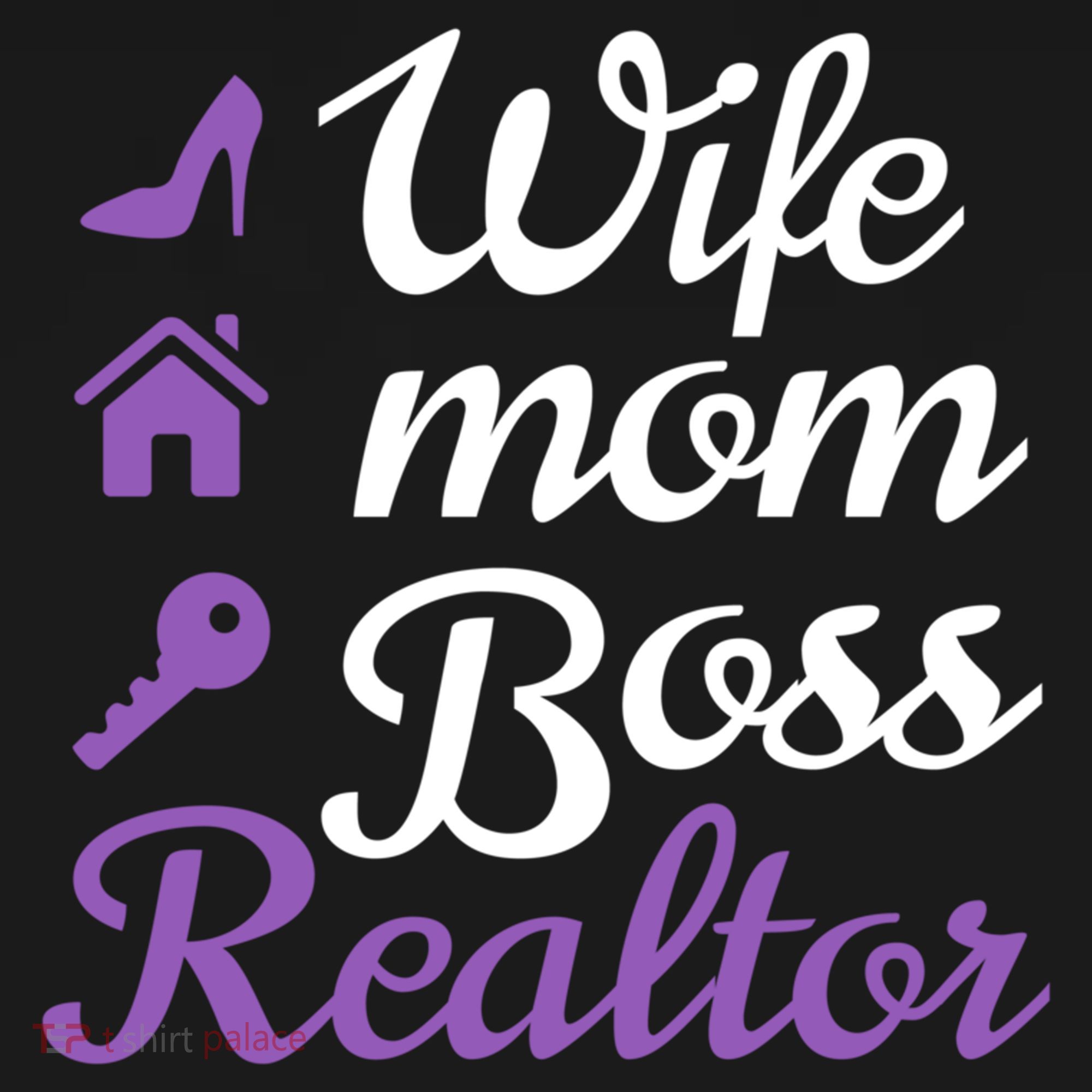 Wife Mom Boss And Realtor Gift Women's Hoodie
