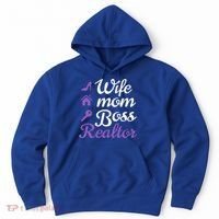 Wife Mom Boss And Realtor Gift Hoodie thumb 0