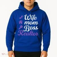 Wife Mom Boss And Realtor Gift Hoodie thumb 2