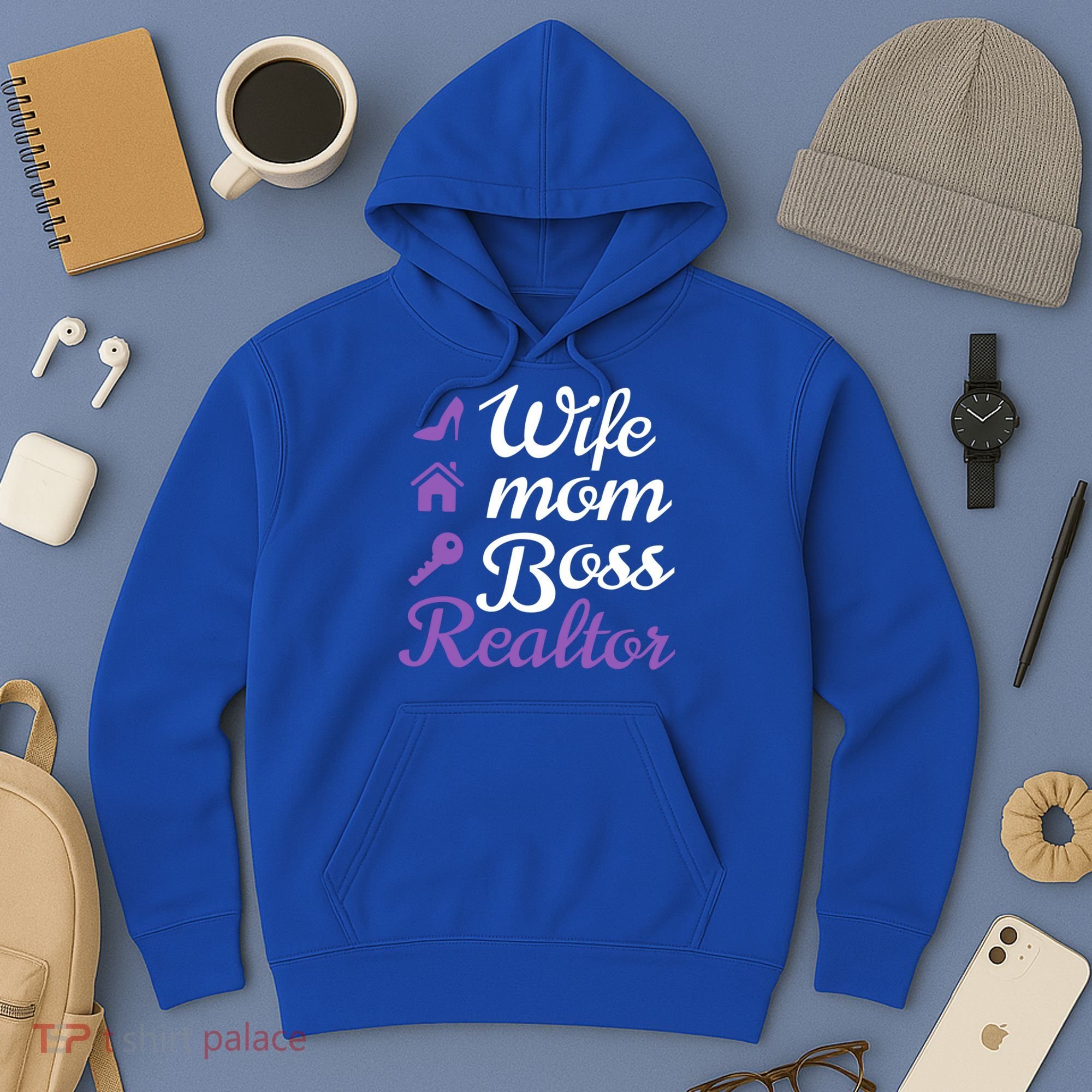 Wife Mom Boss And Realtor Gift Hoodie