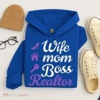 Wife Mom Boss And Realtor Gift Hoodie thumb 4