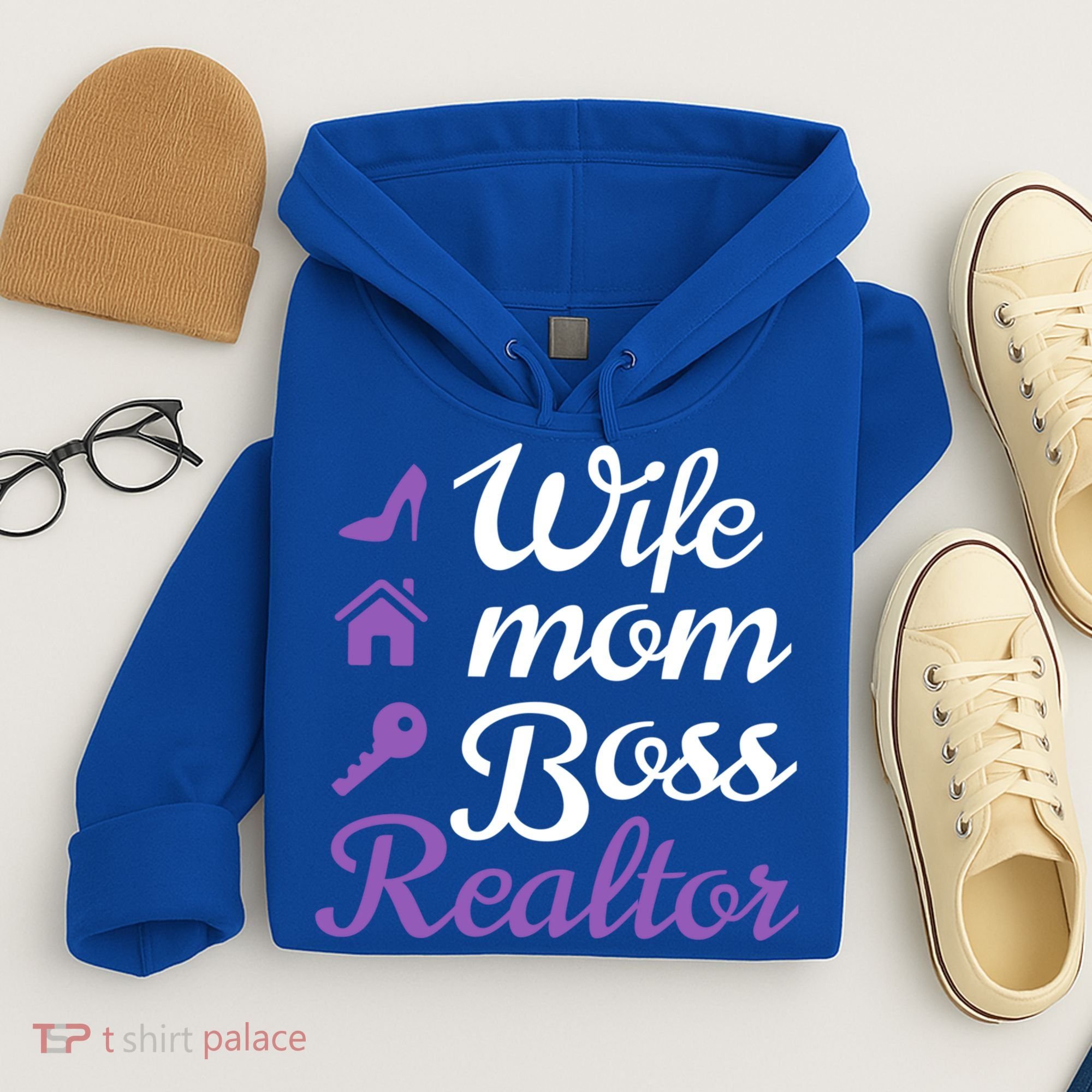 Wife Mom Boss And Realtor Gift Hoodie