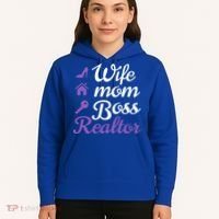 Wife Mom Boss And Realtor Gift Hoodie thumb 5