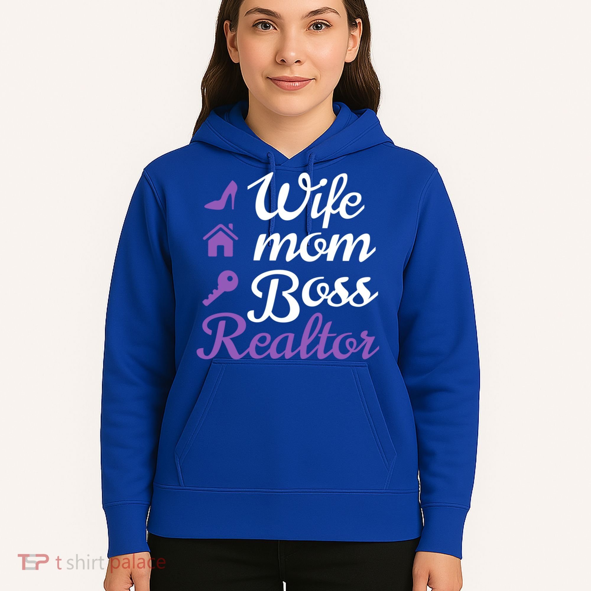 Wife Mom Boss And Realtor Gift Hoodie
