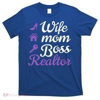 Wife Mom Boss And Realtor Gift T-Shirt thumb 0
