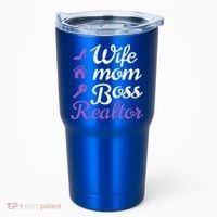 Wife Mom Boss And Realtor Gift Tumbler thumb 0