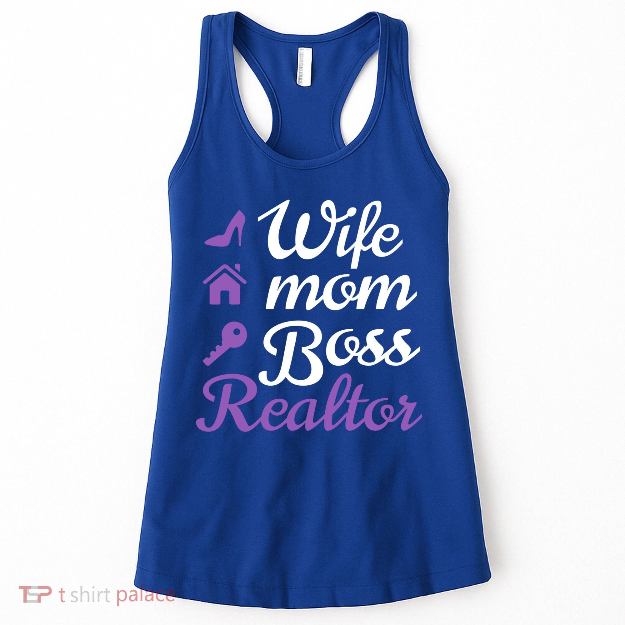Wife Mom Boss And Realtor Gift Women's Tank Top
