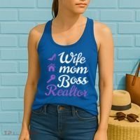 Wife Mom Boss And Realtor Gift Women's Tank Top thumb 2