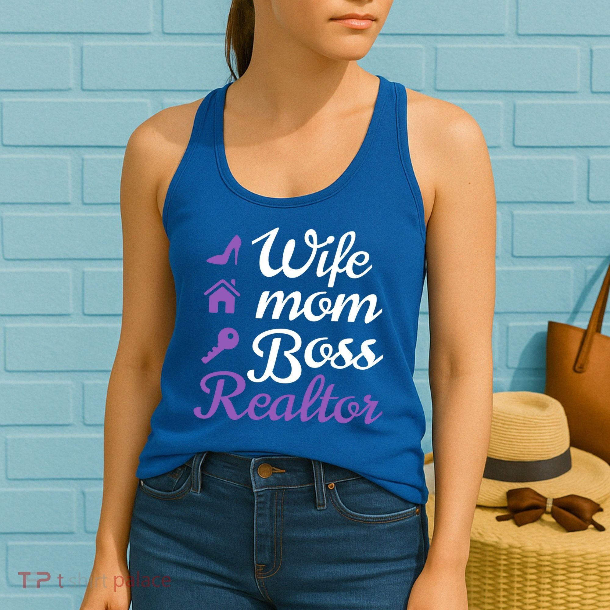 Wife Mom Boss And Realtor Gift Women's Tank Top