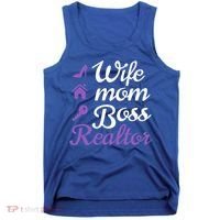 Wife Mom Boss And Realtor Gift Tank Top thumb 0