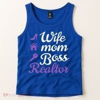 Wife Mom Boss And Realtor Gift Tank Top thumb 2