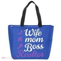 Wife Mom Boss And Realtor Gift Tote Bag thumb 0