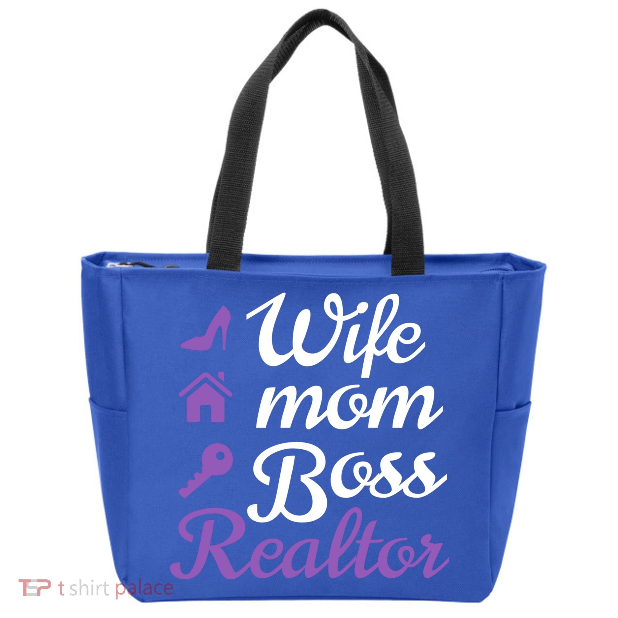 Wife Mom Boss And Realtor Gift Tote Bag
