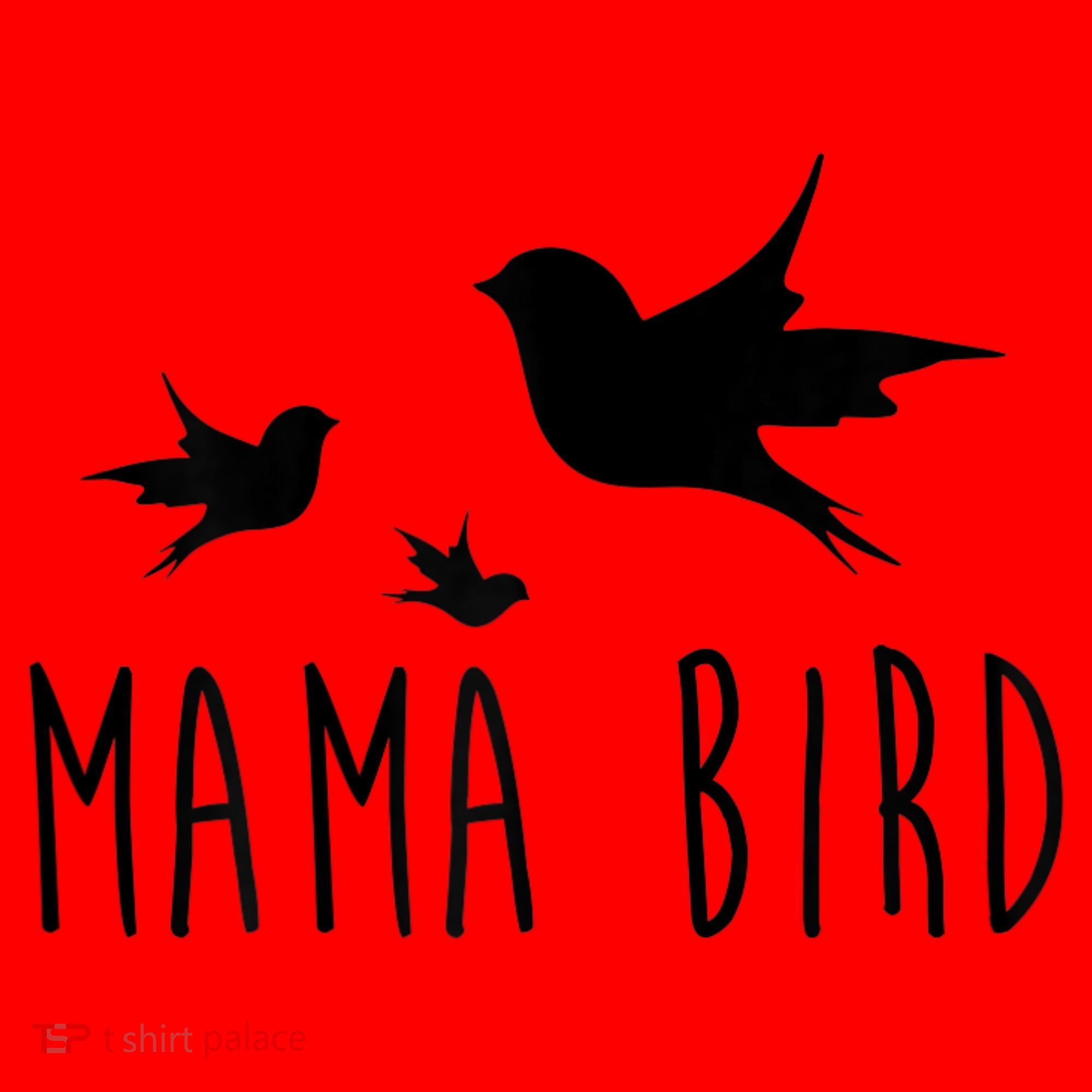 Womens Mama Bird Baby Bird Mother's Day For Her Santa Hat