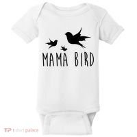 Womens Mama Bird Baby Bird Mother's Day For Her Baby Bodysuit thumb 0