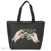 Weed Marijuana Christmas Xmas Tree Ornaments Smoker Gift Tote Bag thumb 0
