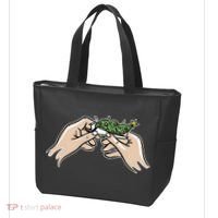 Weed Marijuana Christmas Xmas Tree Ornaments Smoker Gift Tote Bag thumb 3
