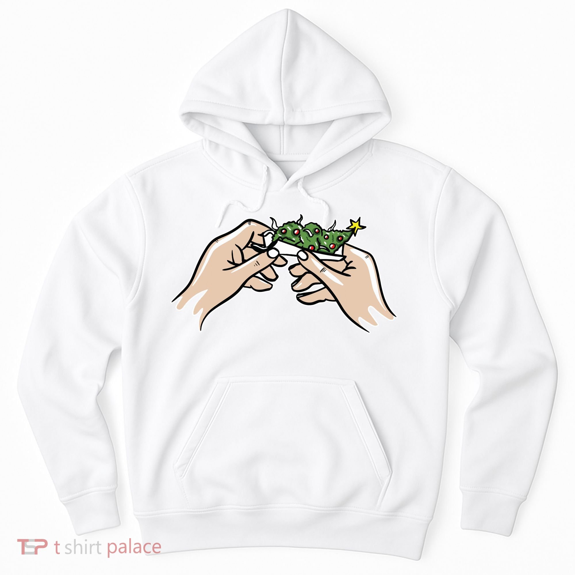 Weed Marijuana Christmas Xmas Tree Ornaments Smoker Gift Hoodie