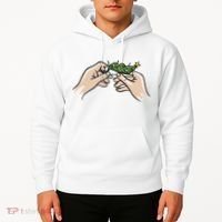 Weed Marijuana Christmas Xmas Tree Ornaments Smoker Gift Hoodie thumb 2