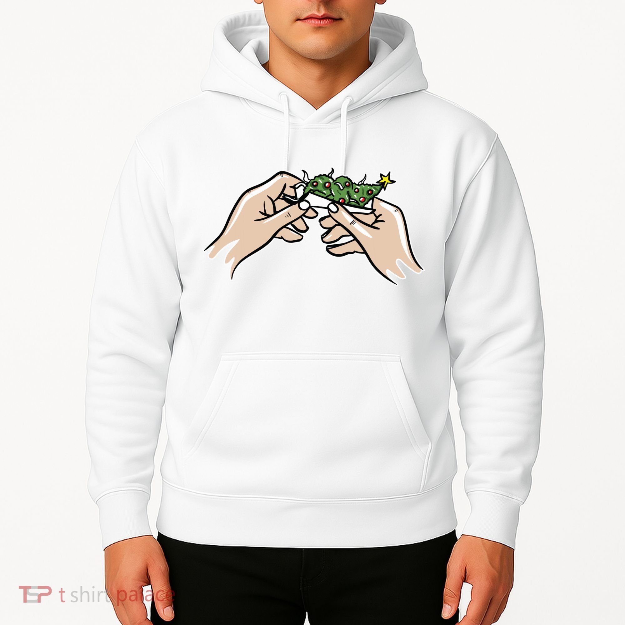 Weed Marijuana Christmas Xmas Tree Ornaments Smoker Gift Hoodie
