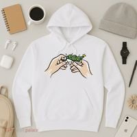 Weed Marijuana Christmas Xmas Tree Ornaments Smoker Gift Hoodie thumb 3