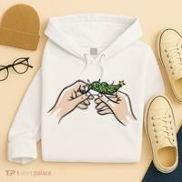 Weed Marijuana Christmas Xmas Tree Ornaments Smoker Gift Hoodie thumb 4