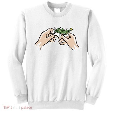 Weed Marijuana Christmas Xmas Tree Ornaments Smoker Gift Sweatshirt