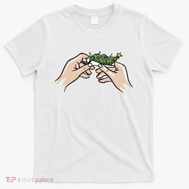 Weed Marijuana Christmas Xmas Tree Ornaments Smoker Gift T-Shirt