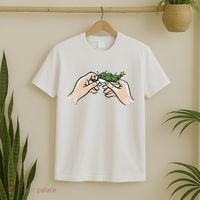 Weed Marijuana Christmas Xmas Tree Ornaments Smoker Gift T-Shirt thumb 2