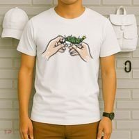 Weed Marijuana Christmas Xmas Tree Ornaments Smoker Gift T-Shirt thumb 6