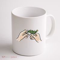 Weed Marijuana Christmas Xmas Tree Ornaments Smoker Gift Coffee Mug thumb 1