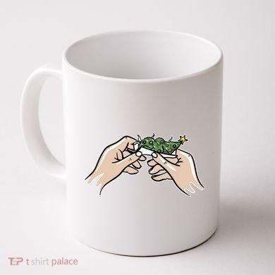 Weed Marijuana Christmas Xmas Tree Ornaments Smoker Gift Coffee Mug