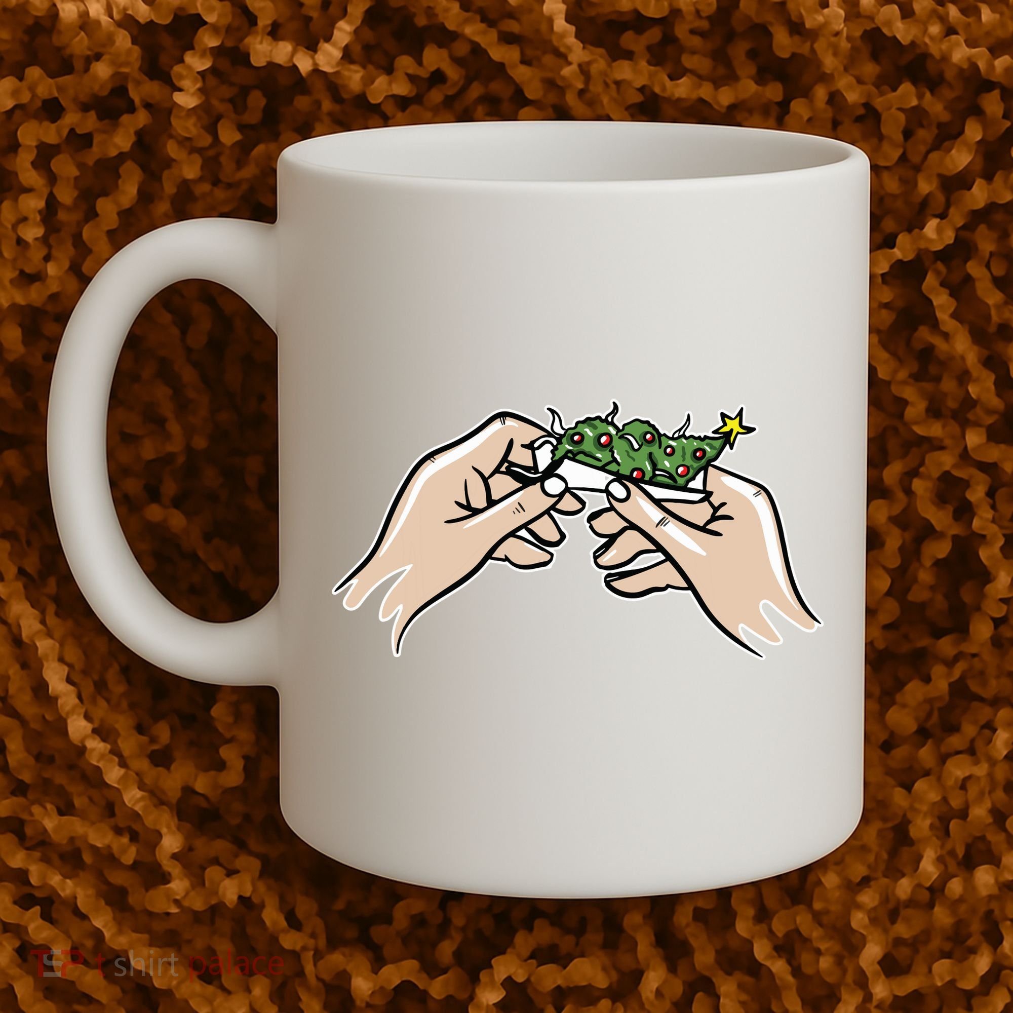 Weed Marijuana Christmas Xmas Tree Ornaments Smoker Gift Coffee Mug