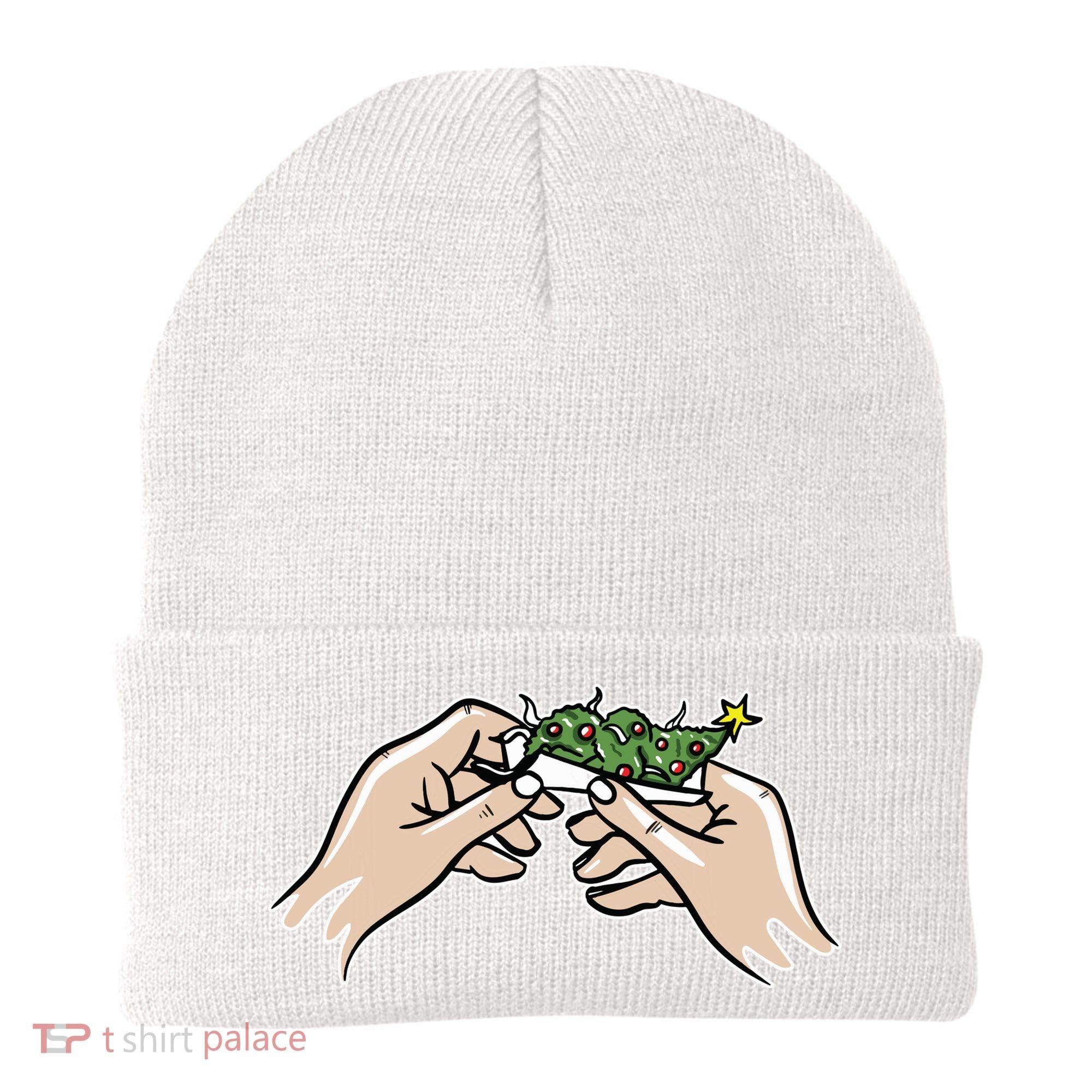 Weed Marijuana Christmas Xmas Tree Ornaments Smoker Gift Beanie
