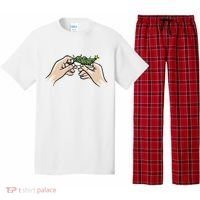 Weed Marijuana Christmas Xmas Tree Ornaments Smoker Gift Pajama Set thumb 0