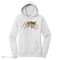 Weed Marijuana Christmas Xmas Tree Ornaments Smoker Gift Women's Hoodie thumb 0