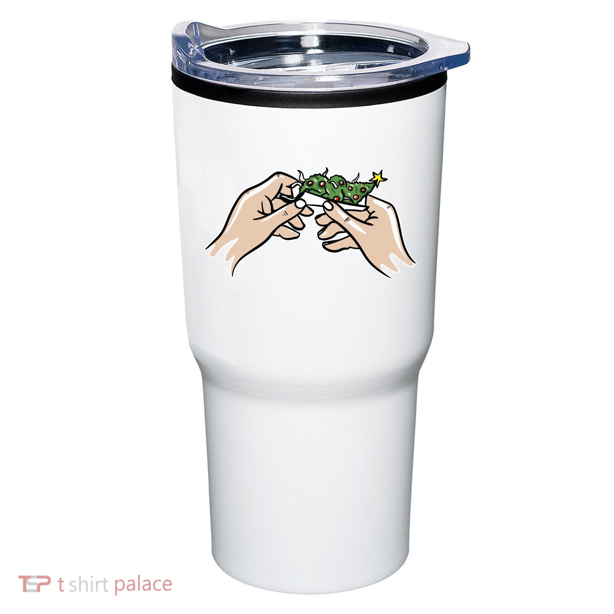 Weed Marijuana Christmas Xmas Tree Ornaments Smoker Gift Tumbler
